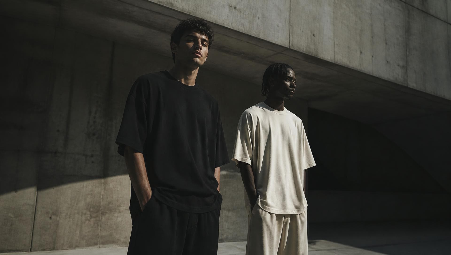 OPEN CLOTHING campaign with two models